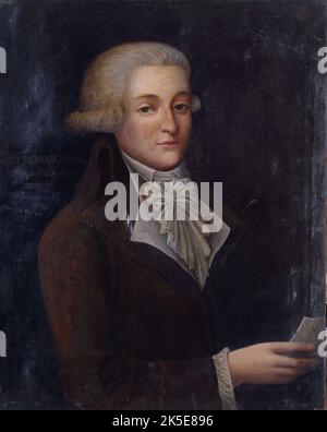 Portrait pr&#xe9;SUM&#xe9; d'Augustin de Robespierre, dit le jeune (1763-1794), conventionnel, c1790. Banque D'Images