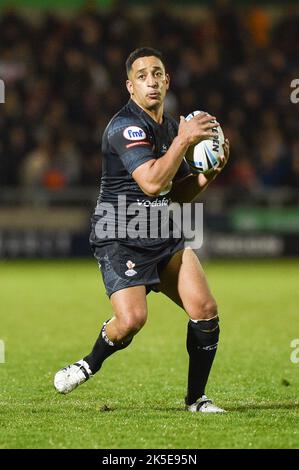 Salford, Royaume-Uni. 7th octobre 2022 - Brandon Wakem de Fidji en action, Rugby League pré coupe du monde International friendly, Angleterre contre Fidji au stade AJ Bell, Salford, Royaume-Uni crédit: Dean Williams/Alay Live News Banque D'Images