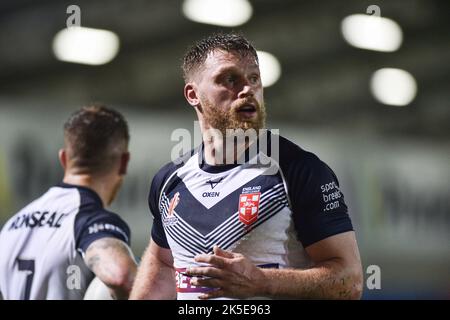 Salford, Royaume-Uni. 7th octobre 2022 - Elliot Whitehead d'Angleterre, Rugby League Pre World Cup International friendly, England vs Fiji au stade AJ Bell, Salford, Royaume-Uni Credit: Dean Williams/Alay Live News Banque D'Images