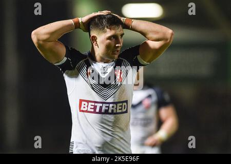 Salford, Royaume-Uni. 7th octobre 2022 - Victor Radley d'Angleterre, Rugby League Pre World Cup International friendly, Angleterre contre Fidji au stade AJ Bell, Salford, Royaume-Uni crédit: Dean Williams/Alay Live News Banque D'Images