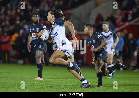 Salford, Royaume-Uni. 7th octobre 2022 - Dominic Young of England in action, Rugby League Pre World Cup International friendly, England vs Fiji au stade AJ Bell, Salford, UK Credit: Dean Williams/Alay Live News Banque D'Images