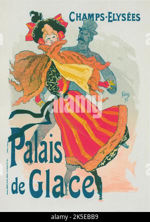 Nouvelle affiche pour le "Palais de glace", C1896. [Editeur: Imprimerie Chaix; lieu: Paris] Banque D'Images