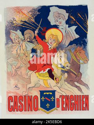 Affiche pour le "Casino d'Enghien"., c1898. [Editeur: Imprimerie Chaix; lieu: Paris] Banque D'Images