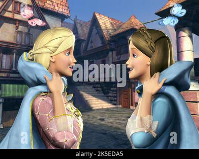ANNELIES,ERIKA, BARBIE COMME LA PRINCESSE ET LE PAUPER, 2004 Banque D'Images