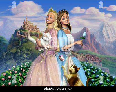 ANNELIES,ERIKA, BARBIE COMME LA PRINCESSE ET LE PAUPER, 2004 Banque D'Images