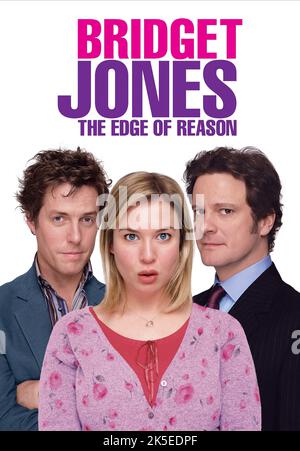 HUGH GRANT, Renée Zellweger, Colin Firth POSTER, BRIDGET JONES : the Edge of Reason, 2004 Banque D'Images