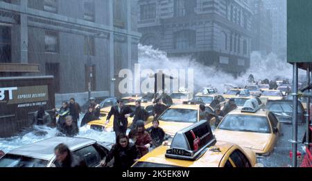 Les new-yorkais fuir Tidal Wave, Après-demain, 2004 Banque D'Images