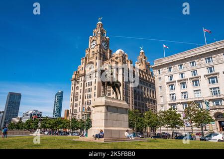 Royal Liver Building, Pier Head, Liverpool Banque D'Images