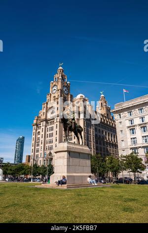 Royal Liver Building, Pier Head, Liverpool Banque D'Images