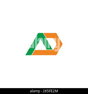 lettre annonce simple coloré géométrique polygone logo vecteur Illustration de Vecteur