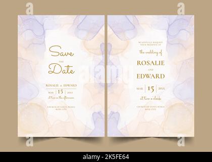 aquarelle classique mariage invitations dessin vectoriel Illustration de Vecteur