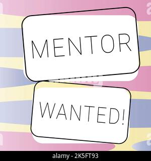 Signature manuscrite souhaitée par Mentor. Aperçu de l'entreprise trouver quelqu'un qui peut se guider pour atteindre le succès Banque D'Images