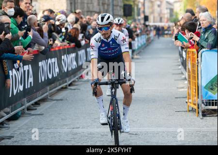 Bergame, Italie. 08th octobre 2022. Julian Alaphippe, équipe Quick-Step pendant Giro di Lombardia, randonnée à vélo de rue à Bergame, Italie, 08 octobre 2022 crédit: Agence de photo indépendante/Alamy Live News Banque D'Images