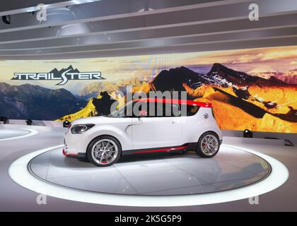 CHICAGO, il/USA - 12 FÉVRIER 2015 : voiture concept Kia Soul Trail’Ster, Chicago Auto Show (cas). Banque D'Images