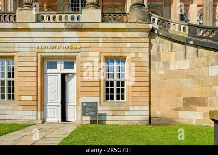 Université de Potsdam, Campus Neues Palais, Parc Sanssouci, Potsdam, Brandebourg, Allemagne. Banque D'Images