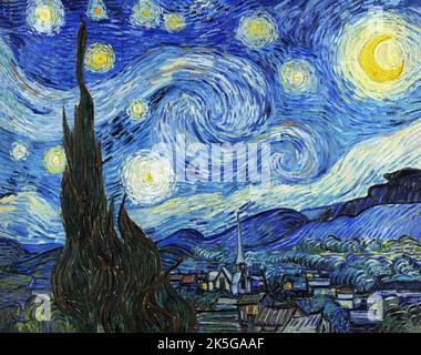 Vincent van Gogh - nuit étoilée Banque D'Images