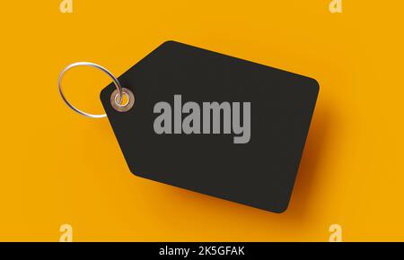 Bannière de vente du Vendredi fou de couleur jaune et noire. 3D rendu Banque D'Images