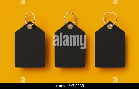 Bannière de vente du Vendredi fou de couleur jaune et noire. 3D rendu Banque D'Images