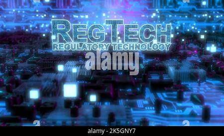 Technologie réglementaire, illustration. Banque D'Images