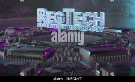 Technologie réglementaire, illustration. Banque D'Images