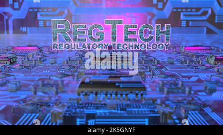 Technologie réglementaire, illustration. Banque D'Images