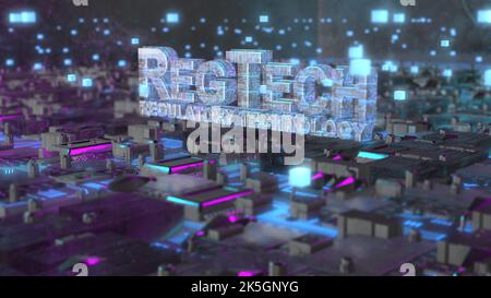 Technologie réglementaire, illustration. Banque D'Images