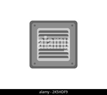 Grille de ventilation métallique, grilles industrielles pour la conception du logo de climatisation. Conception et illustration du vecteur du système d'évacuation et de ventilation d'alimentation. Illustration de Vecteur