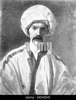 Burton en persan déguise comme 'Mirza Abdullah le Bushri' (c. 1849–50) Sir Richard Francis Burton (1821 – 1890) explorateur britannique Banque D'Images