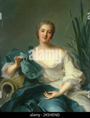 Portrait de Madame Marie-Henriette Berthelot de Pléneuf, peinture de Jean-Marc Nattier Banque D'Images