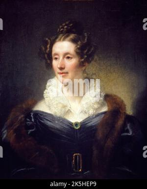 Mary Somerville, Mary Fairfax, Mme William Somerville, peinture de Thomas Phillips. Mary Somerville (1780 – 1872) scientifique, écrivain et polymath écossais. Banque D'Images