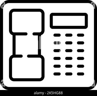 Vecteur de contour de l'icône du téléphone personnel. Repas du matin. Repose-thé Illustration de Vecteur