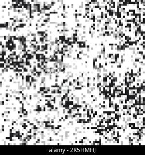Motif mosaïque de pixels sans couture dans des tons monochromes. Répétition de la texture avec des points carrés de couleur noire et blanche. Arrière-plan de vecteur géométrique. Illustration de Vecteur