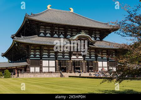 Le Grand Buddha Hall, temple Todai-ji, Nara, Japon Banque D'Images