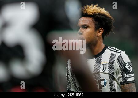 Milan, Italie. 08th octobre 2022. Weston McKennie de Juventus FC pendant la série Un match de football entre l'AC Milan et le Juventus FC au stade San Siro de Milan (Italie), 8 octobre 2022. Photo Federico Tardito/Insidefoto crédit: Insidefoto di andrea staccioli/Alamy Live News Banque D'Images