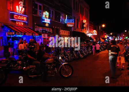 Nuit des motards, Beale Street Banque D'Images