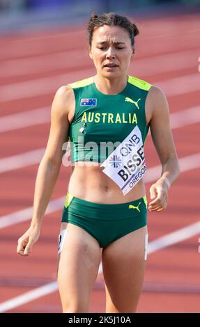 Catriona Bissett, de l’Australie, en compétition dans les épreuves féminines de 800m aux Championnats du monde d’athlétisme, Hayward Field, Eugene, Oregon, États-Unis, le 21st Banque D'Images