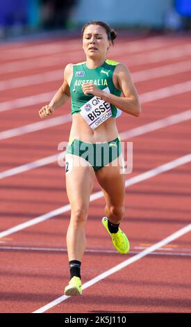 Catriona Bissett, de l’Australie, en compétition dans les épreuves féminines de 800m aux Championnats du monde d’athlétisme, Hayward Field, Eugene, Oregon, États-Unis, le 21st Banque D'Images