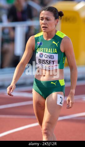 Catriona Bissett, de l’Australie, en compétition dans les épreuves féminines de 800m aux Championnats du monde d’athlétisme, Hayward Field, Eugene, Oregon, États-Unis, le 21st Banque D'Images