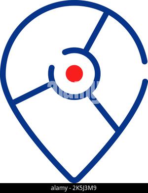 emplacement géotag ligne fine logo Illustration de Vecteur