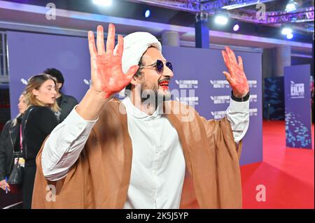 Le réalisateur Ali Abbasi et ZAR Amir Ebrahimi arrivent à la première de Holy Spider - Royaume-Uni, également une protestation de la mort de Mahsa Amini au BFI London film Festival 2022 le 8th octobre 2022 à la South Bank, Royal Festival Hall, Londres, Royaume-Uni. Crédit : voir Li/Picture Capital/Alamy Live News Banque D'Images