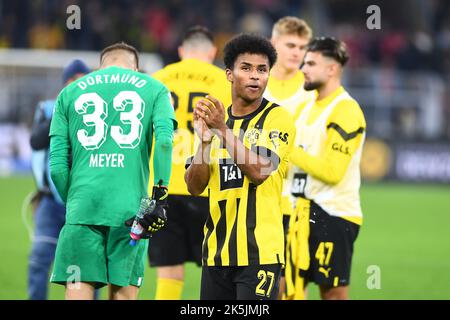 DORTMUND, ALLEMAGNE - 8 OCTOBRE 2022 : Karim Adeyemi. Le match de football de Bundesliga Borussia Dortmund contre Bayern Munich Banque D'Images