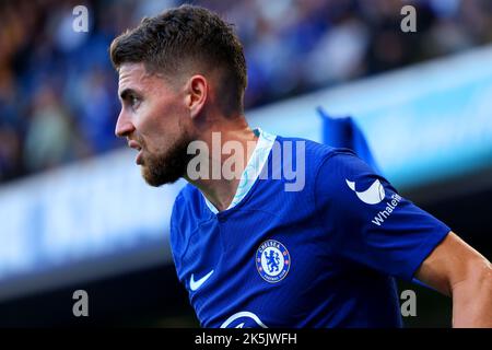 8th octobre 2022 ; Stamford Bridge, Chelsea, Londres, Angleterre : Premier League football, Chelsea contre Wolves : Jorginho de Chelsea Banque D'Images