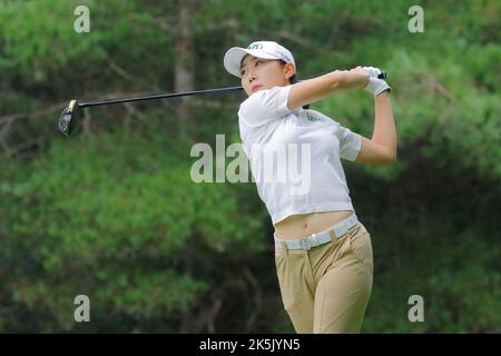 25 août 2022-Chuncheon, Corée du Sud-Kang Dana action dans la salle 2th lors d'une Hanhwa Classic 2022 Round 1 au Jade Palace Golf Club de Chun Cheon, Corée du Sud. Banque D'Images