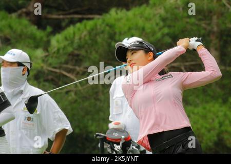 25 août 2022-Chuncheon, Corée du Sud-Kim Jae action dans la salle 2th lors d'une Hanhwa Classic 2022 Round 1 au Jade Palace Golf Club de Chun Cheon, Corée du Sud. Banque D'Images