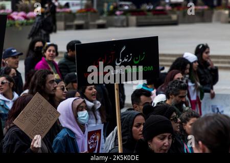 Manifestation libre contre l'Iran : Toronto, Ontario Banque D'Images