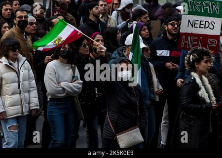 Manifestation libre contre l'Iran : Toronto, Ontario Banque D'Images