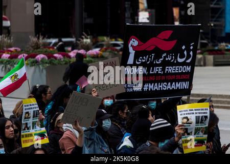 Manifestation libre contre l'Iran : Toronto, Ontario Banque D'Images