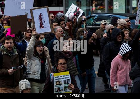 Manifestation libre contre l'Iran : Toronto, Ontario Banque D'Images