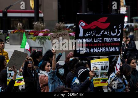 Manifestation libre contre l'Iran : Toronto, Ontario Banque D'Images