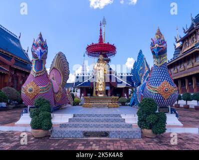 Temple bouddhiste Wat Ban Den ou Wat Banden dans le district de Mae Taeng, Chiang Mai, Thaïlande Banque D'Images